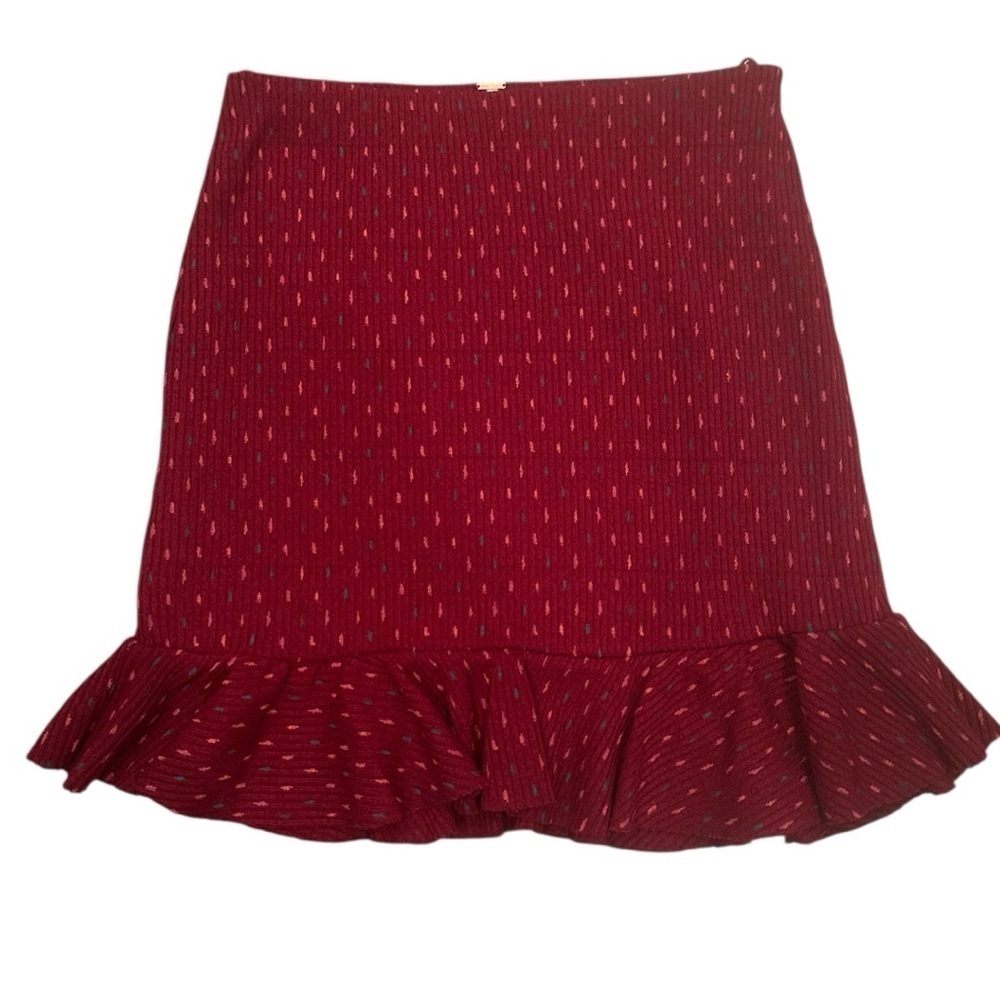 Free People Set the Mood Ruffle Skirt Flare Hem Sx S - Picture 10 of 10